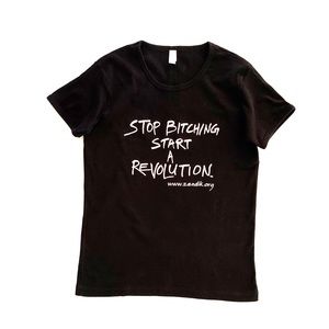 Black girls tee with political graffiti